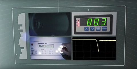 Display of a spark plug tester