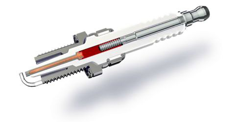 Parts of a spark plug resistor