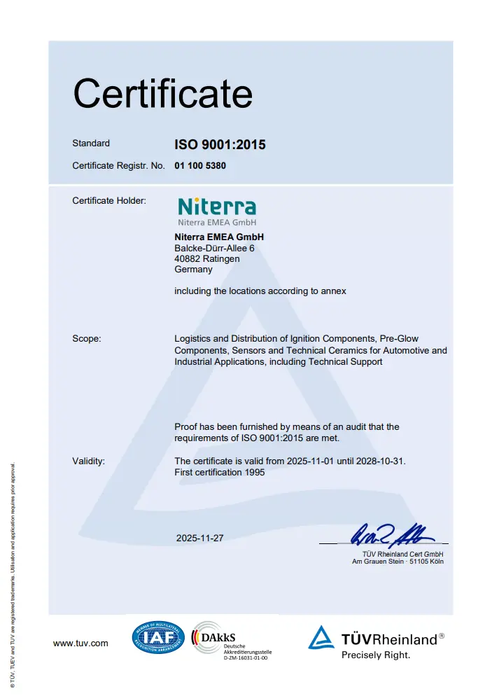 Thumbnail of an ISO certificate