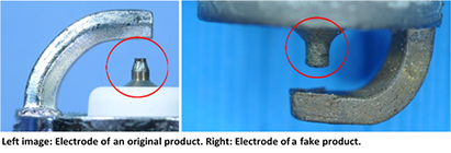 Fake and genuine electrodes and its gaps