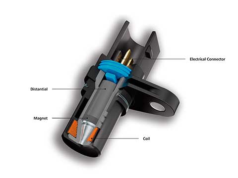 Cross section of an ESP sensor with detailed information about its parts